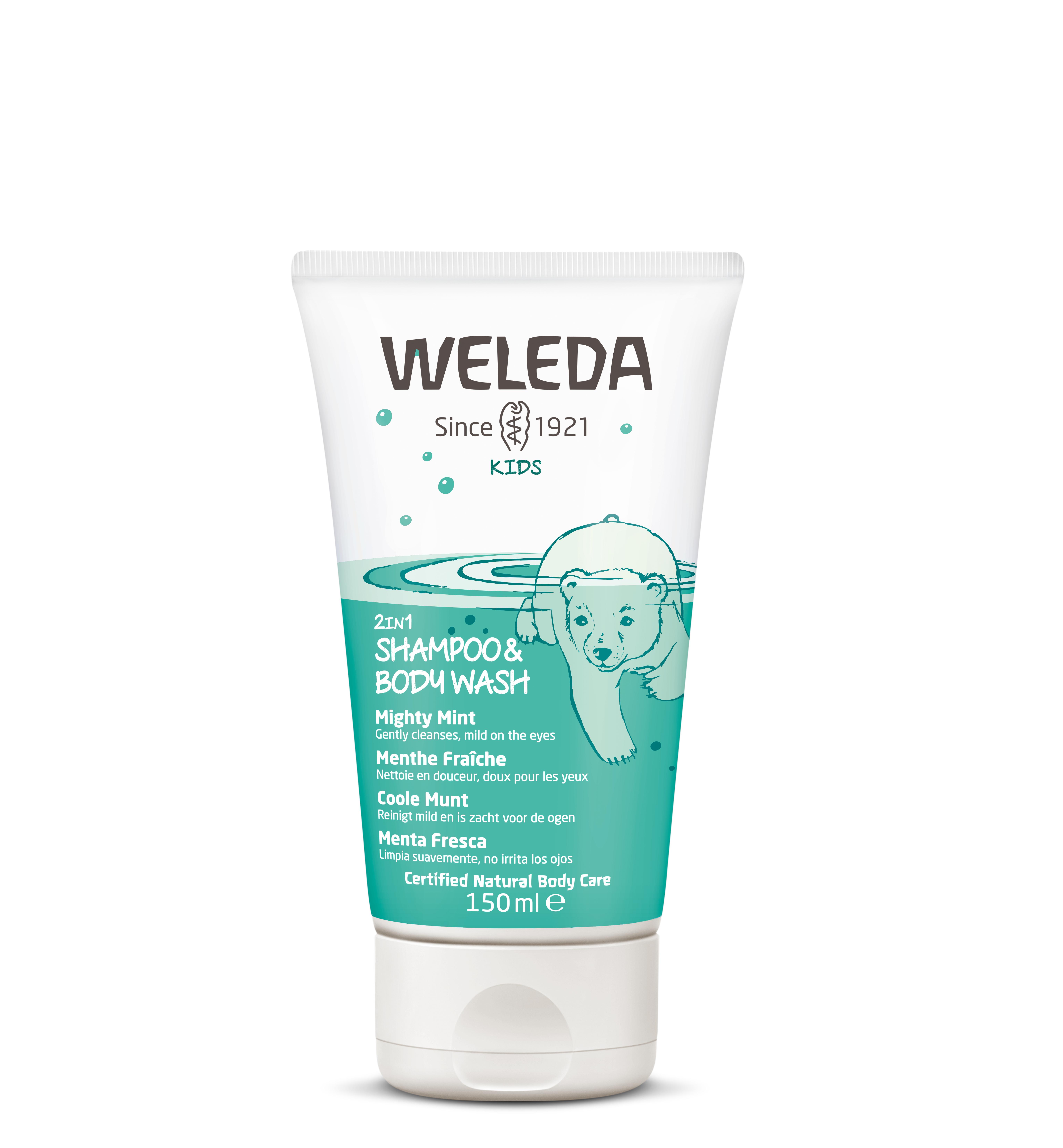 Weleda Душ-гел и шампоан за деца с мента х 150 ml